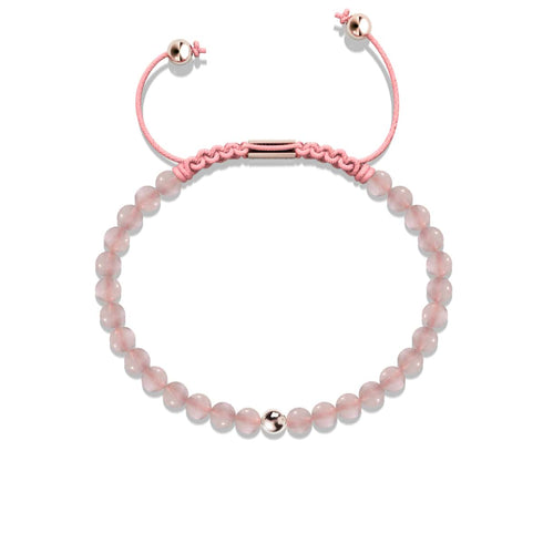 Rose Quartz | Rose Gold Vermeil | Focus Gemstone Macrame Bracelet